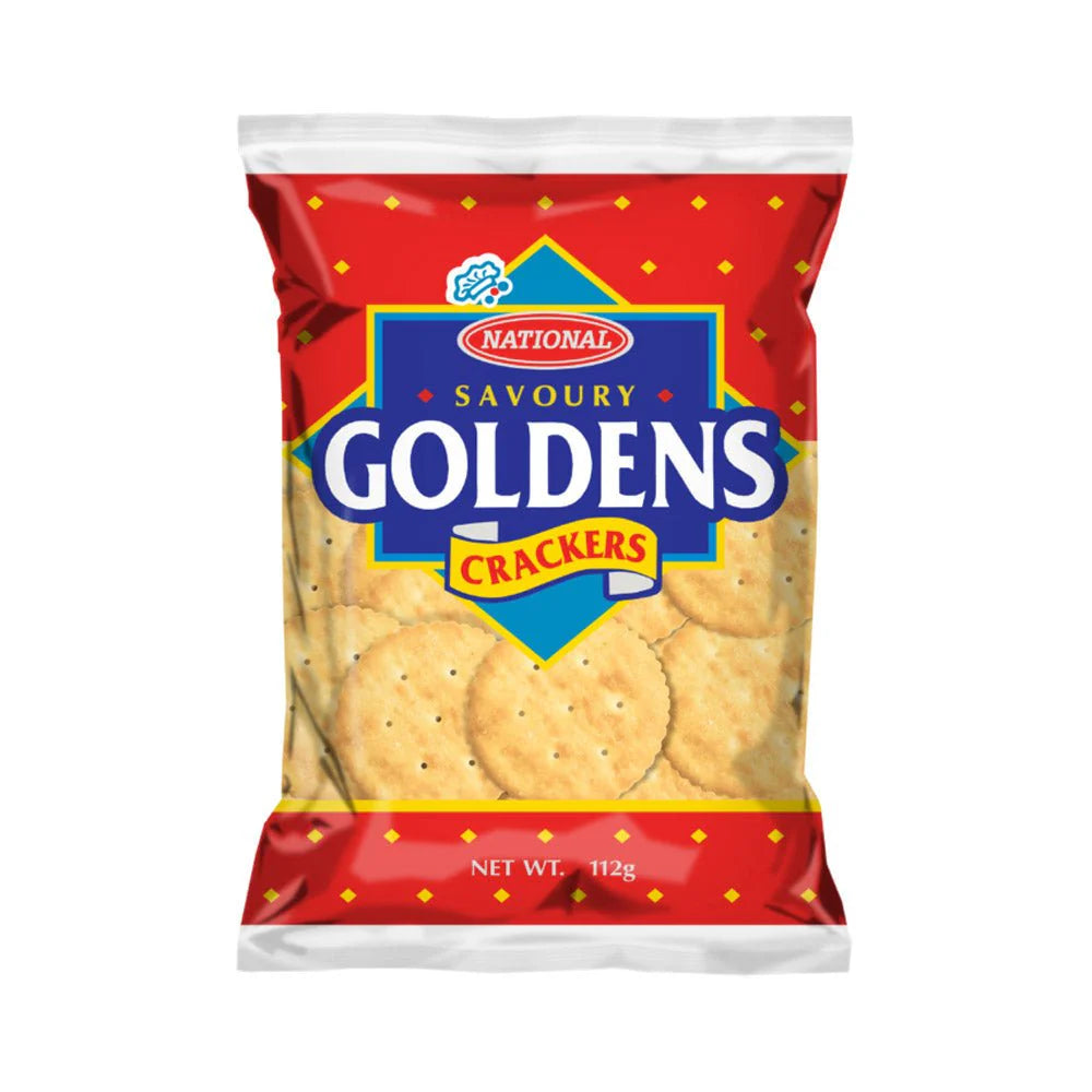 National Savory Goldens Crackers, 112g